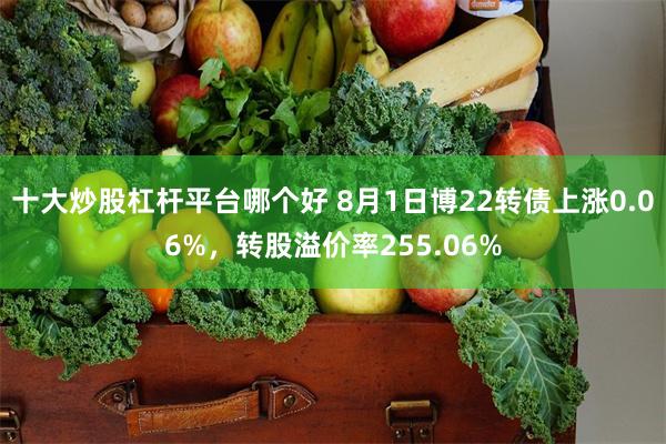 十大炒股杠杆平台哪个好 8月1日博22转债上涨0.06%，转股溢价率255.06%