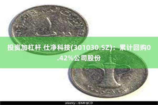 投资加杠杆 仕净科技(301030.SZ)：累计回购0.42%公司股份