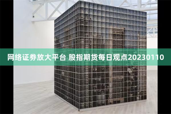 网络证劵放大平台 股指期货每日观点20230110